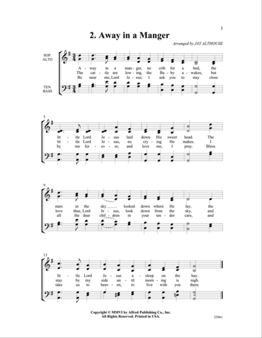 Joy: A Carol Collection (Twenty A Cappella Christmas Favorites) 4-Part scores gallery preview page 3