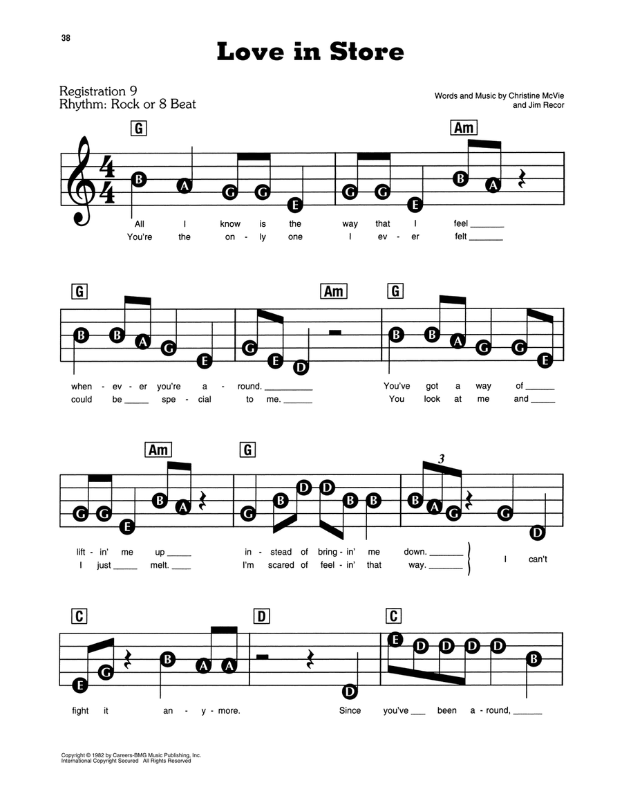 Love In Store Electronic Keyboard scores gallery preview page 1