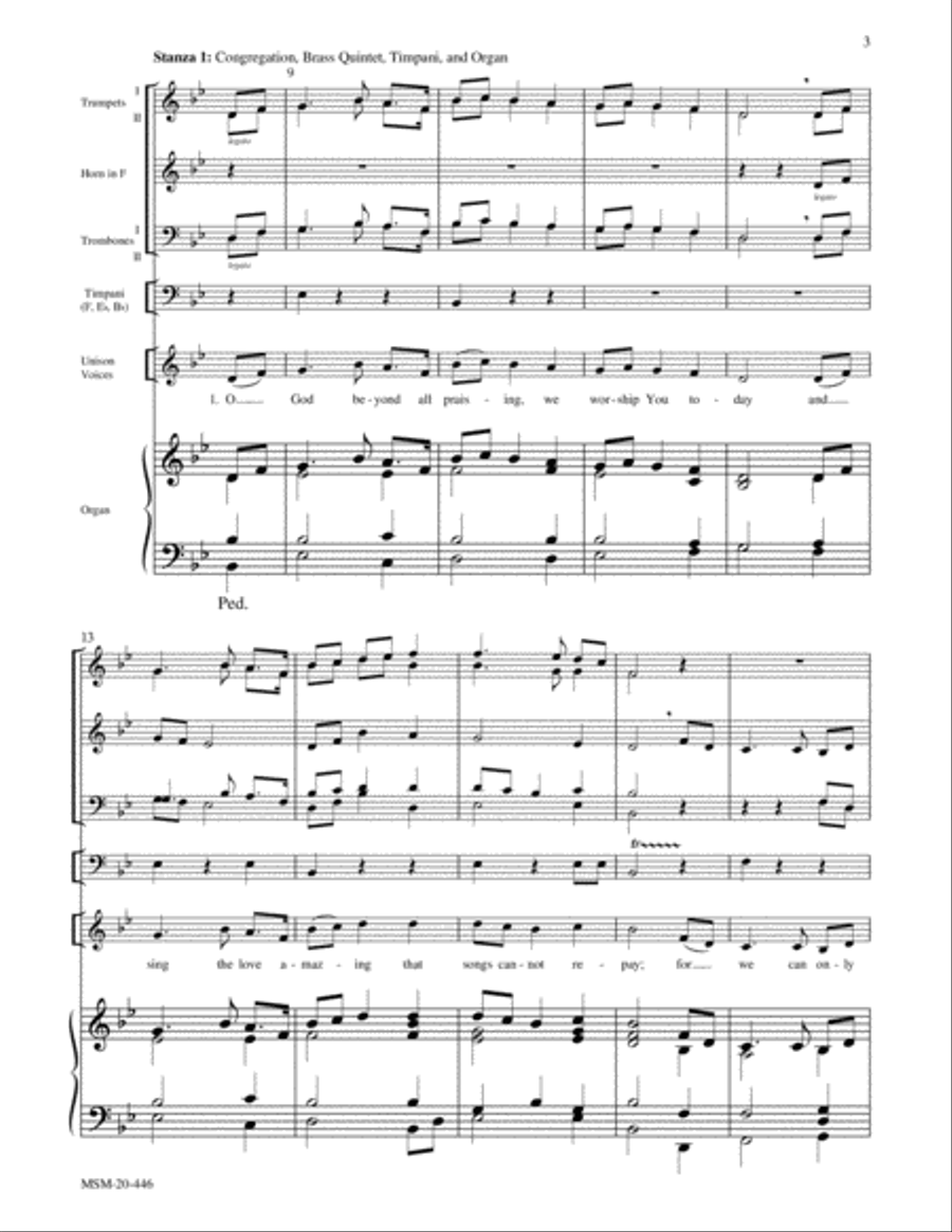 O God, Beyond All Praising (Thaxted) Choir scores gallery preview page 3