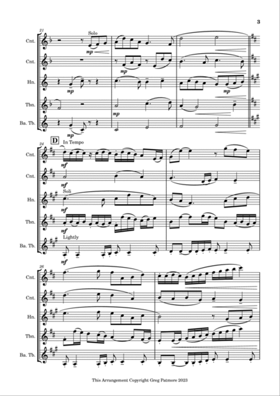Danny boy Danny boy Brass Quintet scores gallery preview page 3