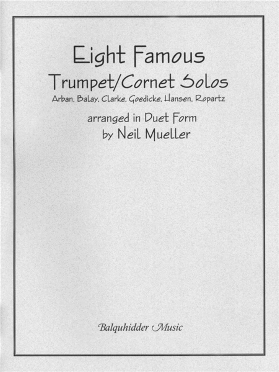 Eight Famous Trumpet/Cornet Solos Arranged in Duet Form Trumpet Duet scores gallery preview page 1