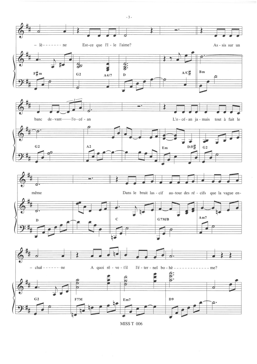 L'Ile Helene Piano, Vocal scores gallery preview page 3