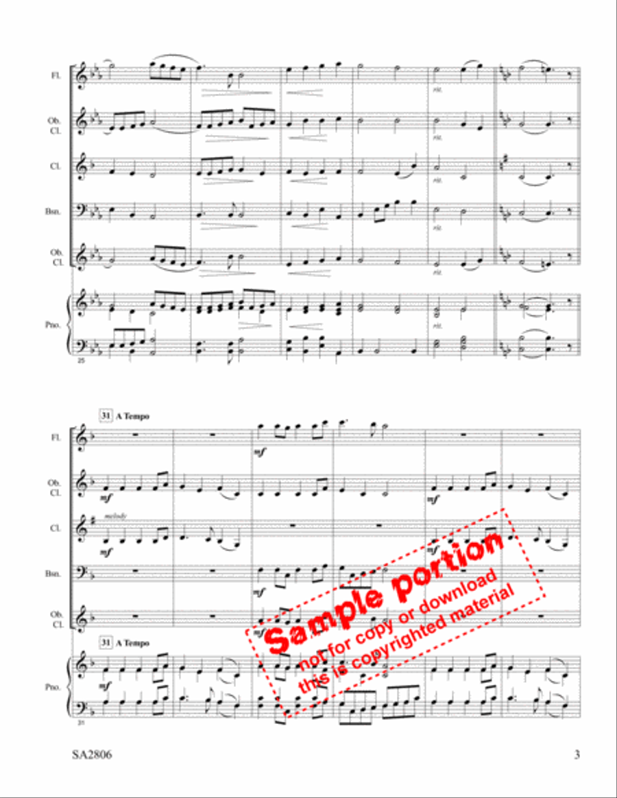 Angels We Have Heard On High Woodwind Quintet scores gallery preview page 3