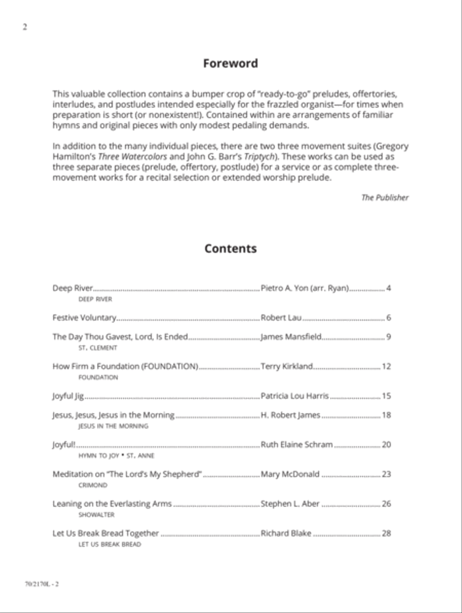 Pick Up & Play Organ Solo scores gallery preview page 2