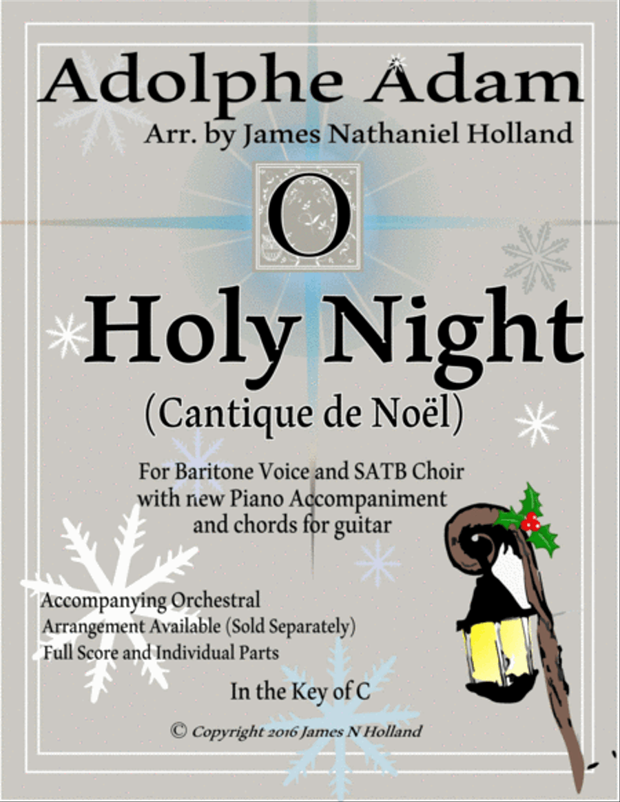 O Holy Night (Cantique de Noel) Adolphe Adam for Baritone and SATB Chorus image number null