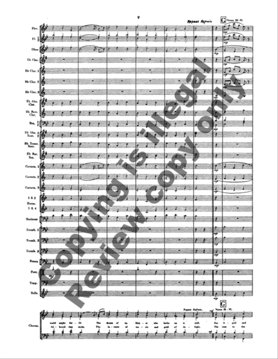 A Festival Chime (Full Band Set) 4-Part scores gallery preview page 6