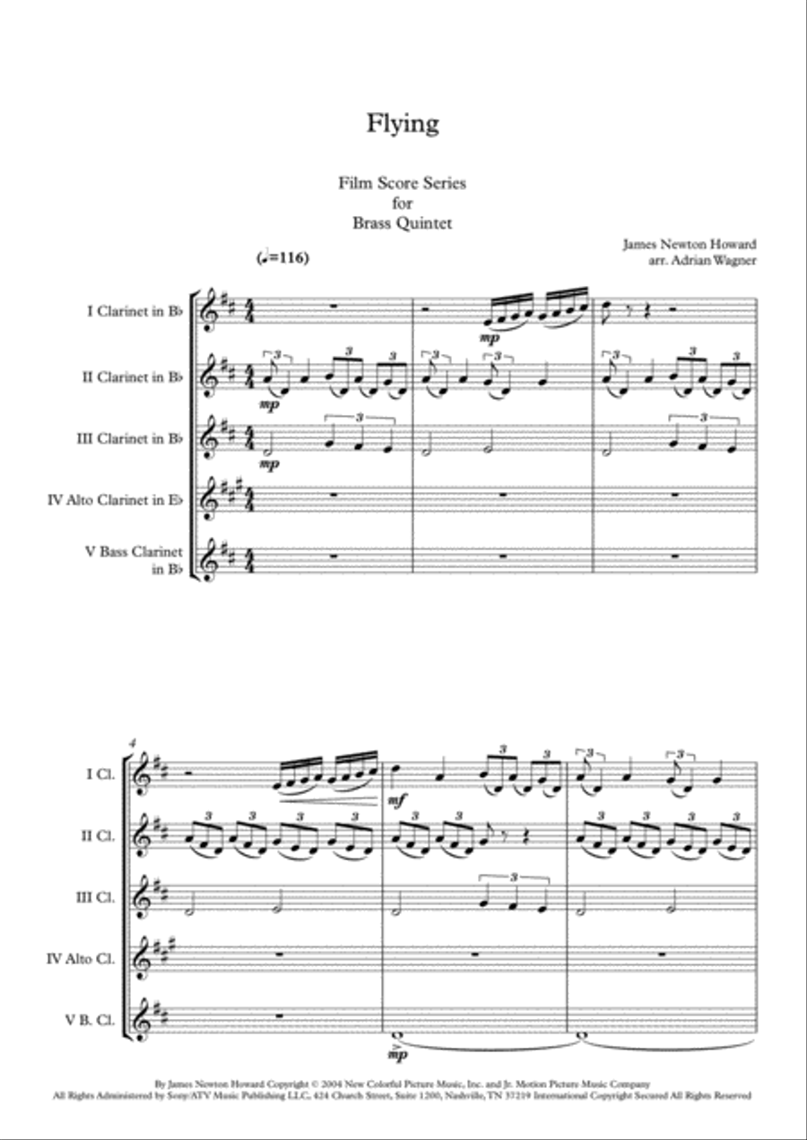Flying Clarinet Choir scores gallery preview page 3