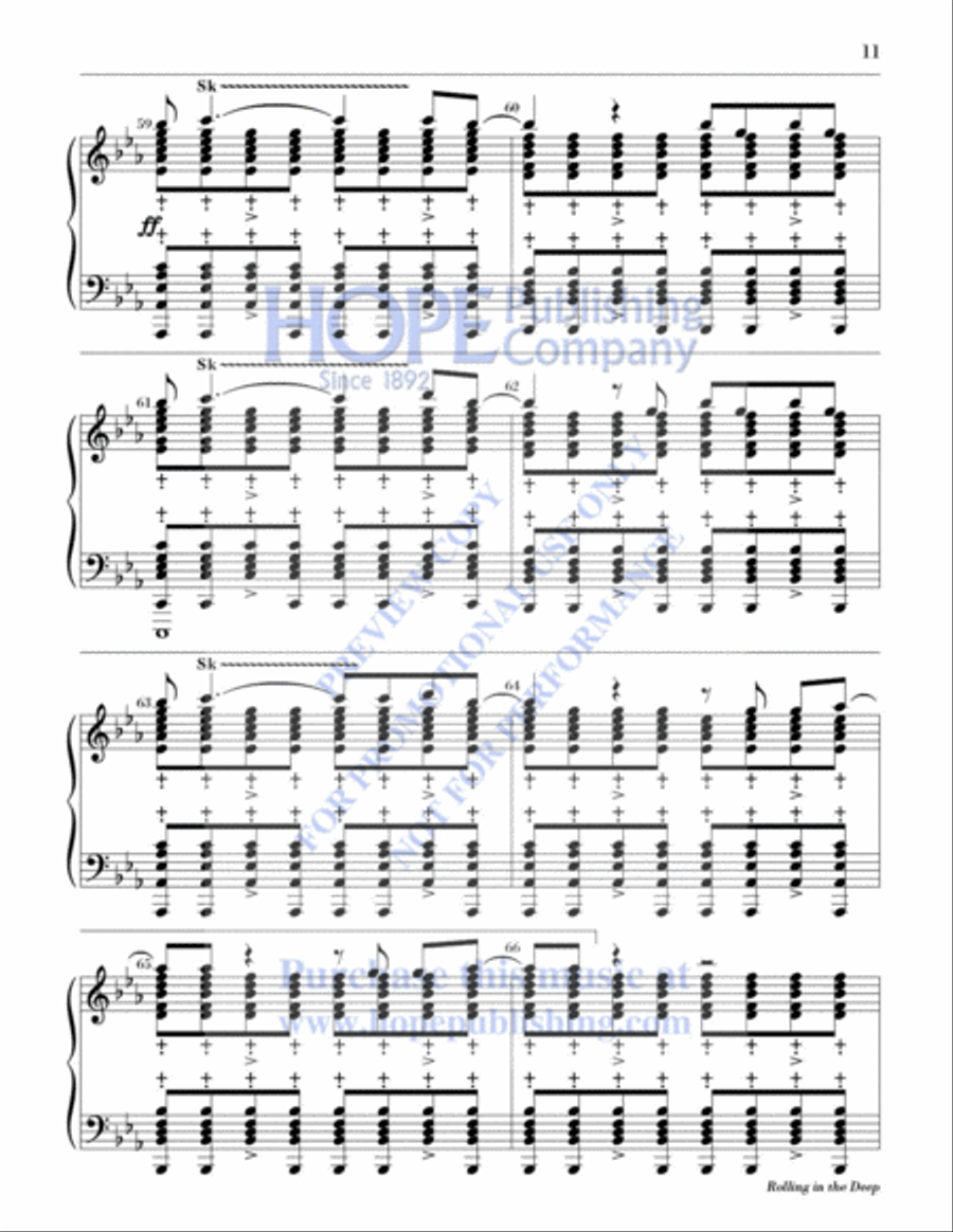 Rolling in the Deep 2-Octaves scores gallery preview page 12