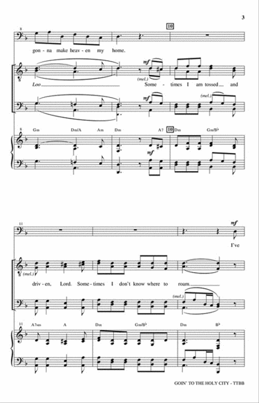 Goin' to the Holy City Goin' to the Holy City TTBB scores gallery preview page 3