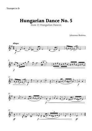 Hungarian Dance No. 5 by Brahms for E♭ Trumpet Solo