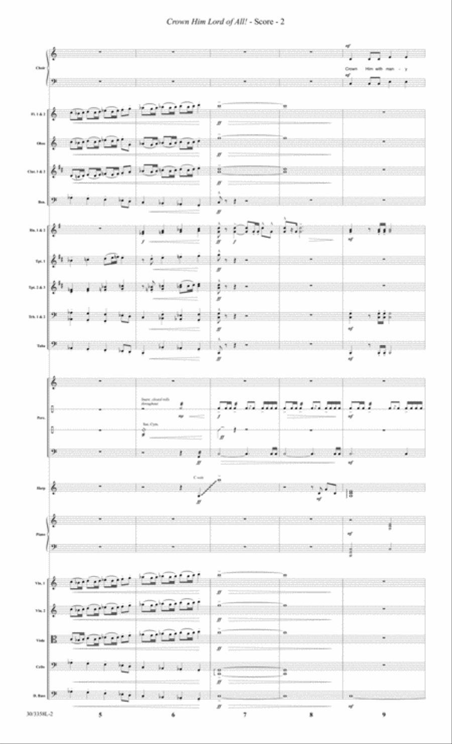 Crown Him Lord of All! - Full Orchestra Score and CD with Printable Parts Choir scores gallery preview page 5
