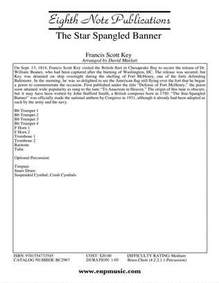 The Star Spangled Banner: Score
