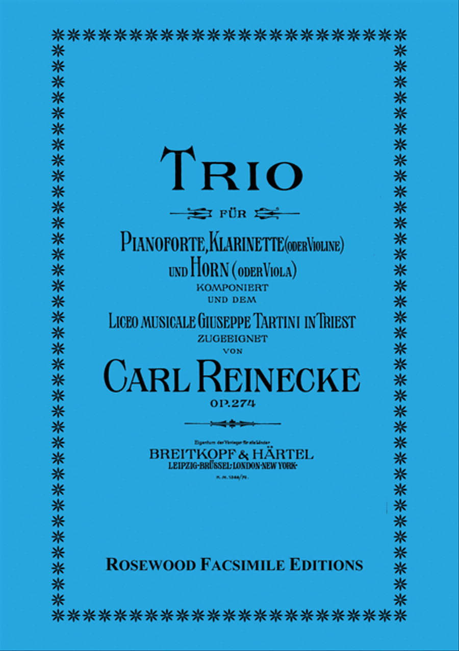 Trio, Op. 274 Clarinet scores gallery preview page 1