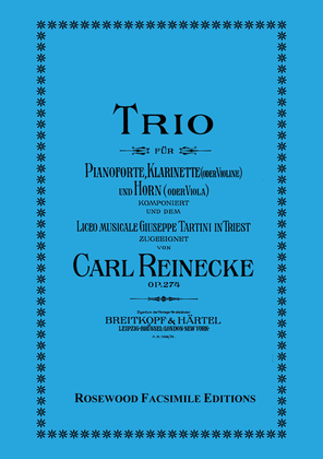 Book cover for Trio, Op. 274
