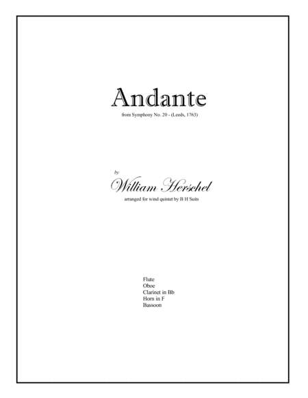 Andante from Wm Herschel's Symphony #20