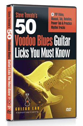 Book cover for 50 Voodoo Blues Licks You Must Know DVD