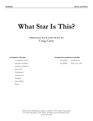 Book cover for What Star Is This? - Brass and Percussion Score and Parts