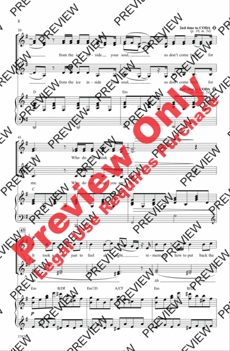 Jar of Hearts Women's Choir scores gallery preview page 8
