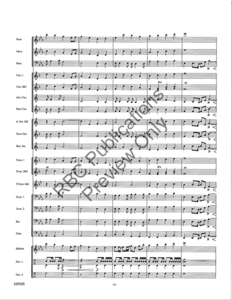 Santa Fe Trail (Score) Concert Band scores gallery preview page 18