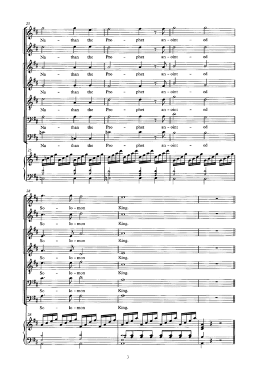 Zadok The Priest (arr. Donald Burrows) Choir scores gallery preview page 3