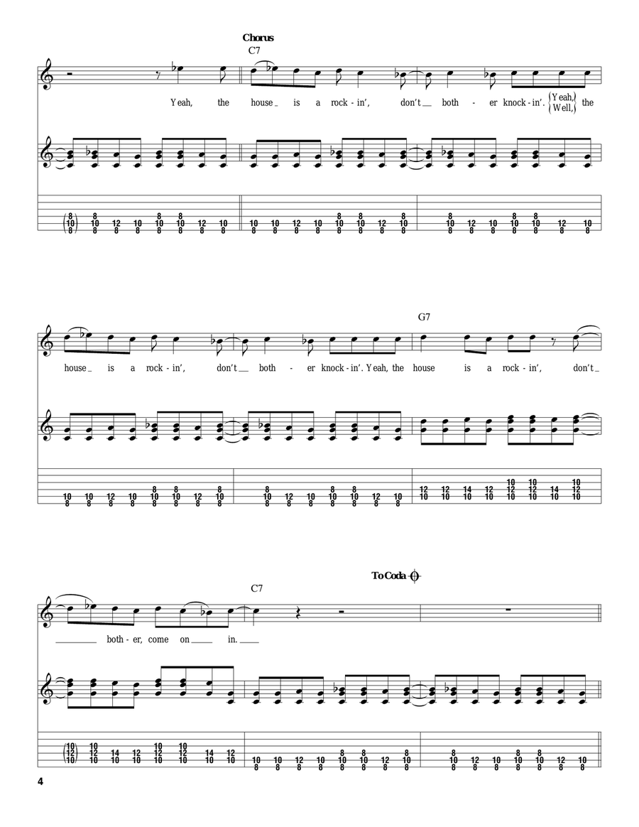 The House Is Rockin' The House Is Rockin' Acoustic Guitar scores gallery preview page 4