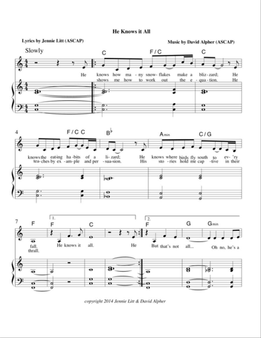 He Knows It All Voice scores gallery preview page 1