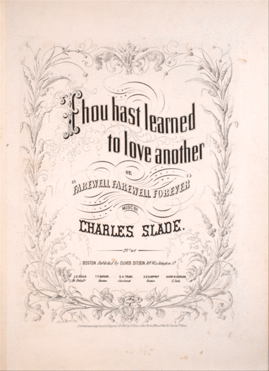 Thou Hast Learned to Love Another, or, Farewell Farewell Forever Voice scores gallery preview page 1