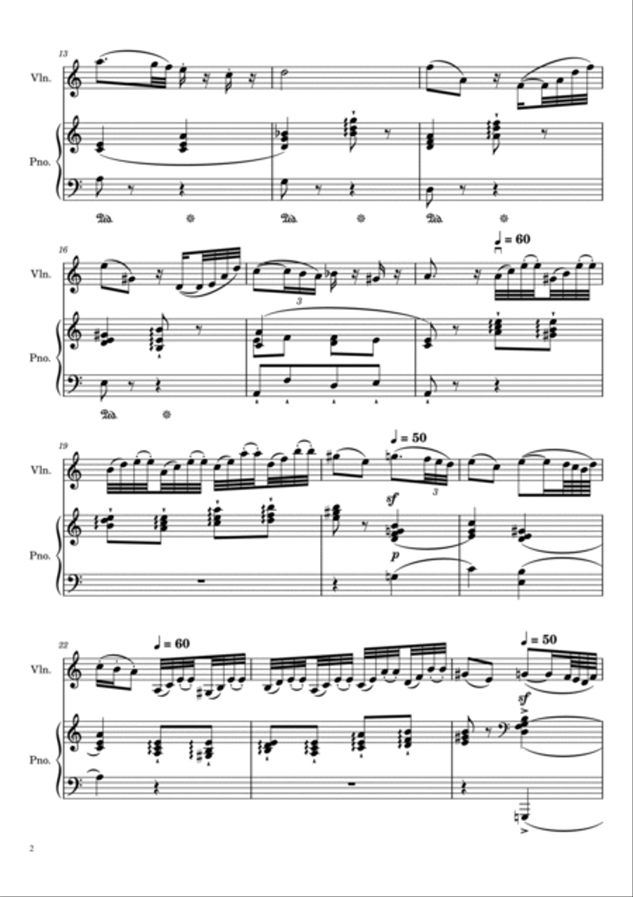 Saint Saëns - Introduction et Rondo Capriccioso Op.28 - For Piano and Violin Saint Saëns - Introduction et Rondo Capriccioso Op.28 - For Piano and Violin Violin Solo scores gallery preview page 2