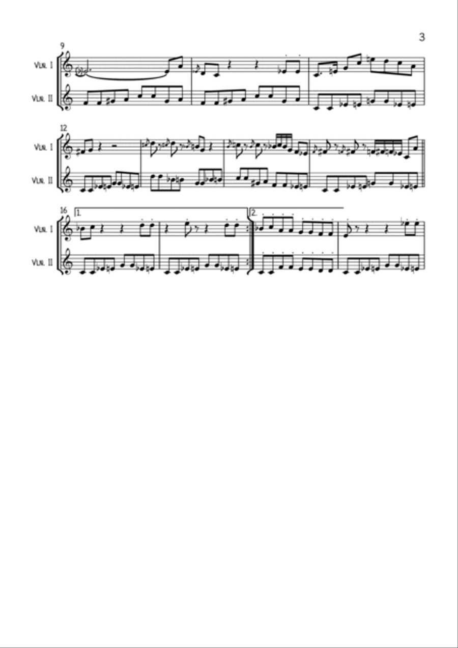 Baby Elephant Walk String Duet scores gallery preview page 5