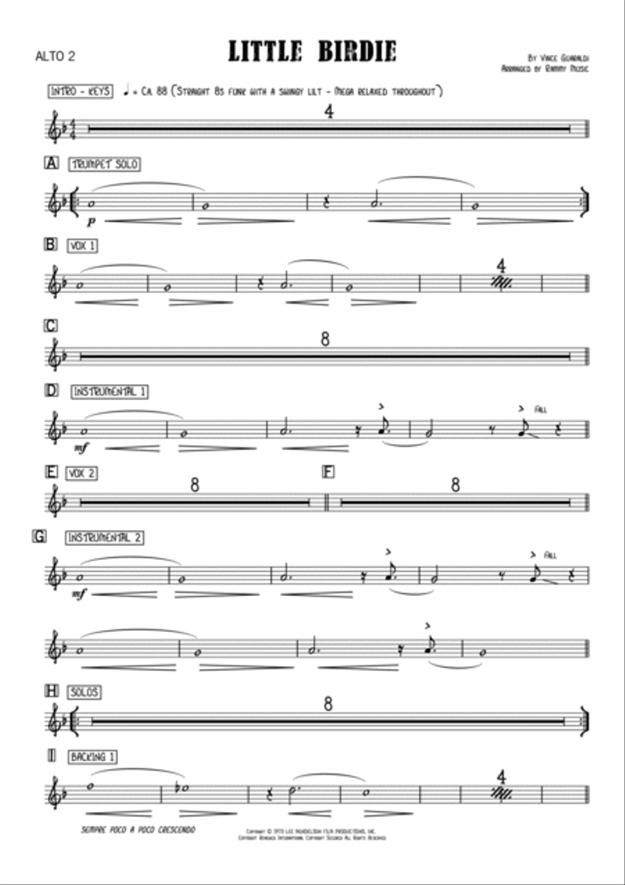 Little Birdie Jazz Ensemble scores gallery preview page 3