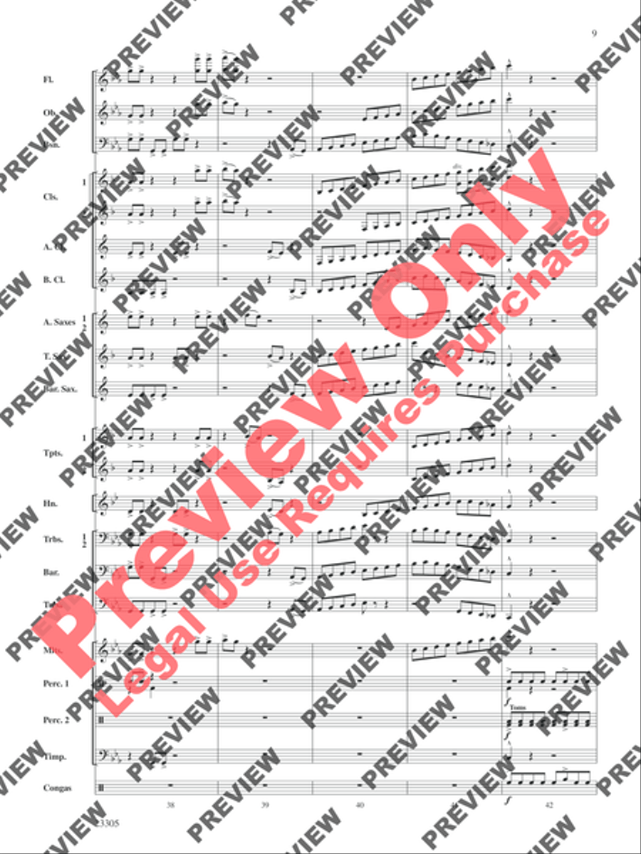 Spy Chase Spy Chase Concert Band scores gallery preview page 10