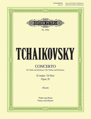 Book cover for Violin Concerto in D Op. 35 (Edition for Violin and Piano by the Composer)