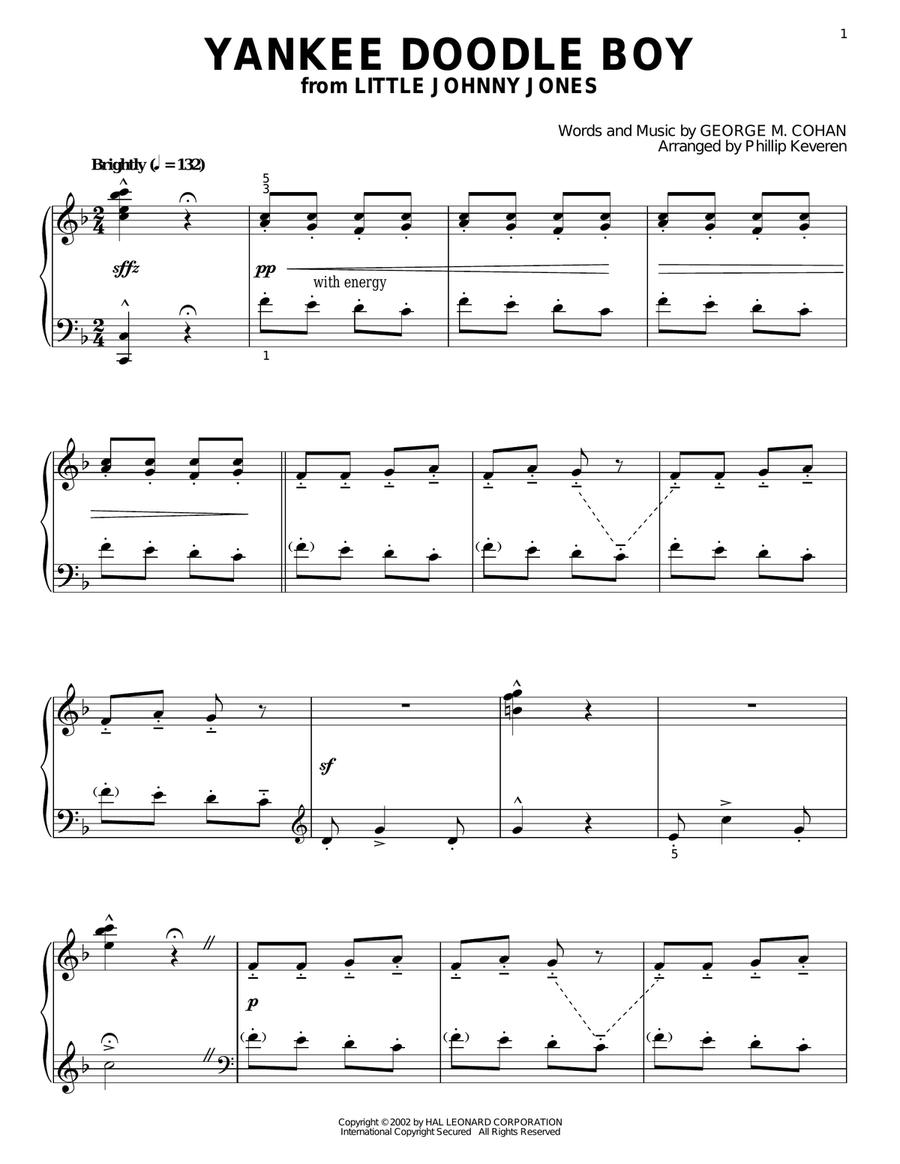 Yankee Doodle Boy (arr. Phillip Keveren) Piano Solo scores gallery preview page 1