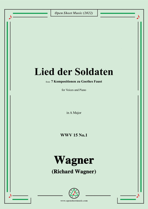 Book cover for R. Wagner-Lied der Soldaten,in A Major,WWV 15 No.1