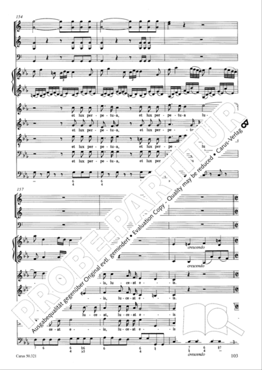 Requiem in C minor 4-Part scores gallery preview page 109