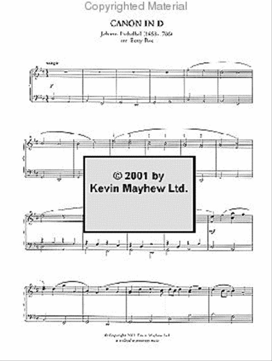 Easy to Play Canon in D Easy Piano scores gallery preview page 2