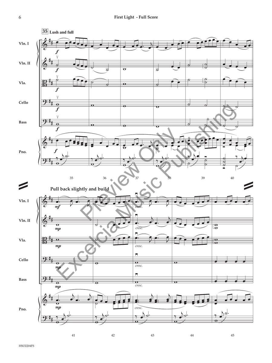 First Light (Score) String Orchestra scores gallery preview page 5