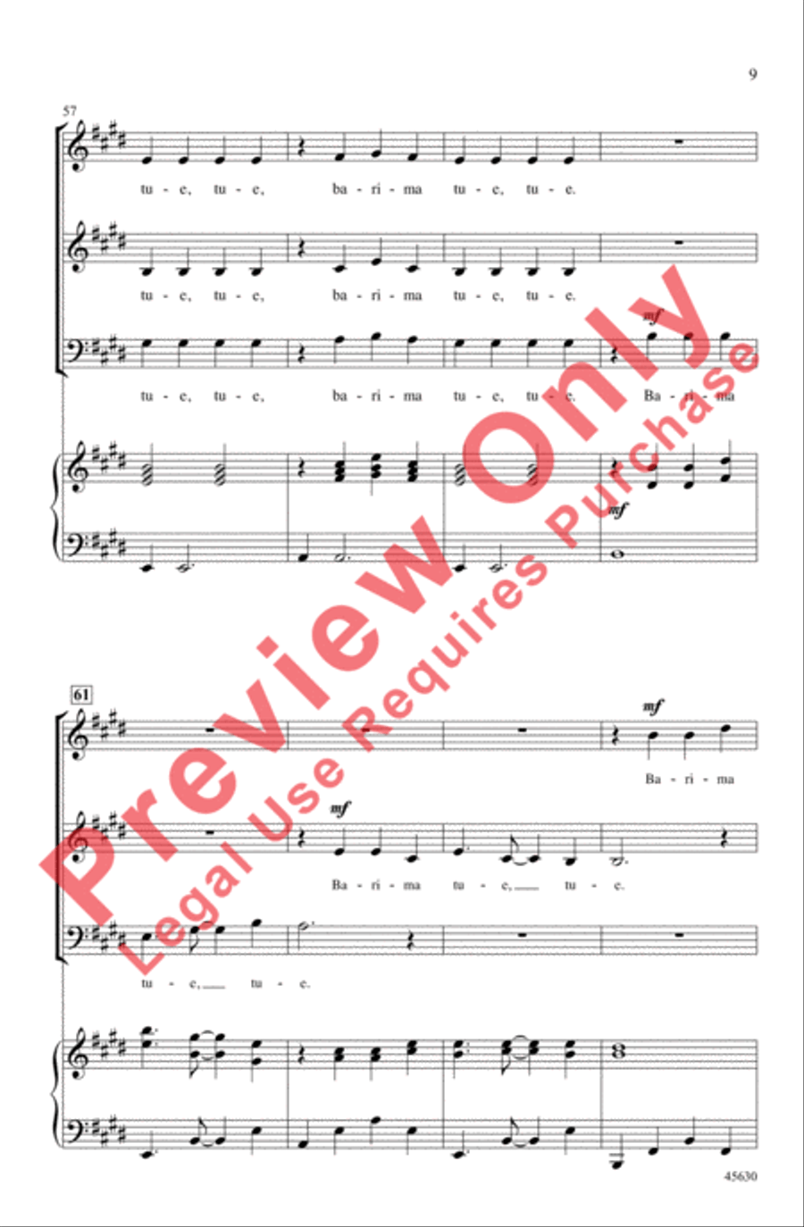 Tue, Tue 3-Part scores gallery preview page 9
