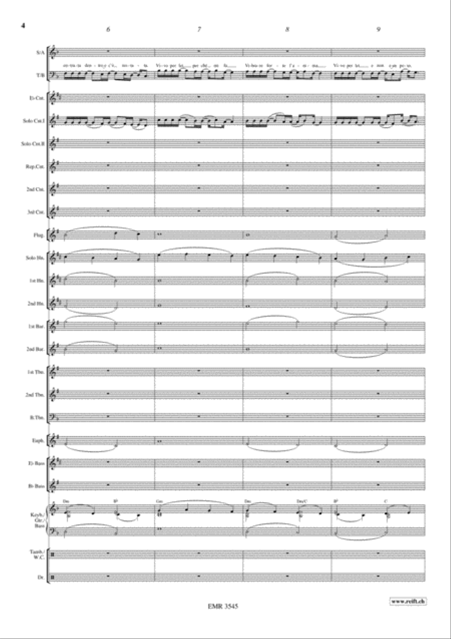 Vivo Per Lei 4-Part scores gallery preview page 5
