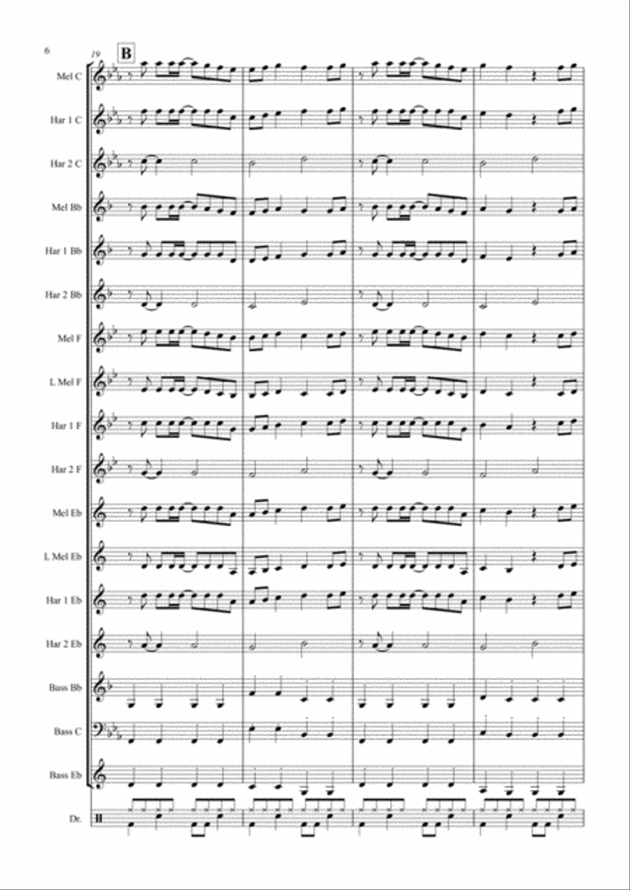 Eye Of The Tiger Large Ensemble scores gallery preview page 6