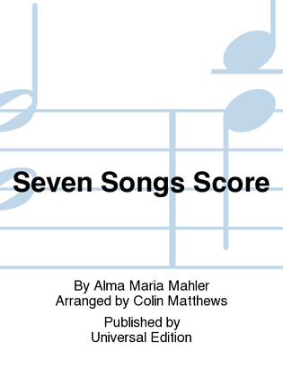 Book cover for Seven Songs Score