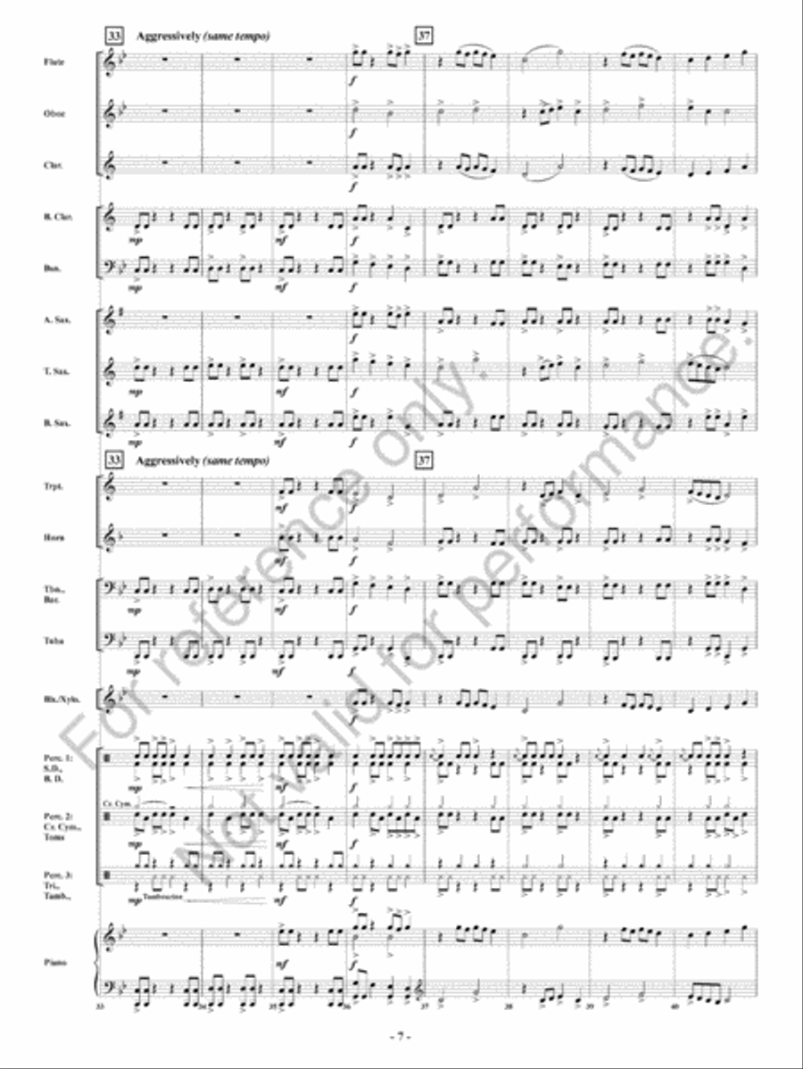 Alien Crossfire! Concert Band scores gallery preview page 8