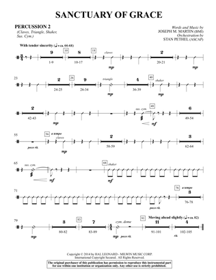 Sanctuary Of Grace (from Sanctuary) - Percussion 2