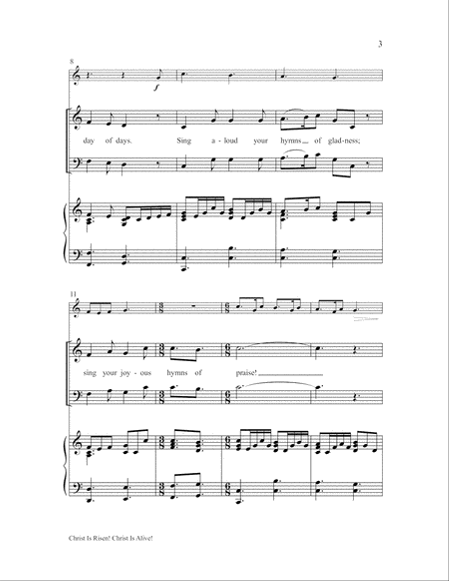 Christ Is Risen! Christ Is Alive! Choir scores gallery preview page 3