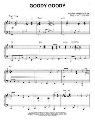 Book cover for Goody Goody [Jazz version] (arr. Brent Edstrom)