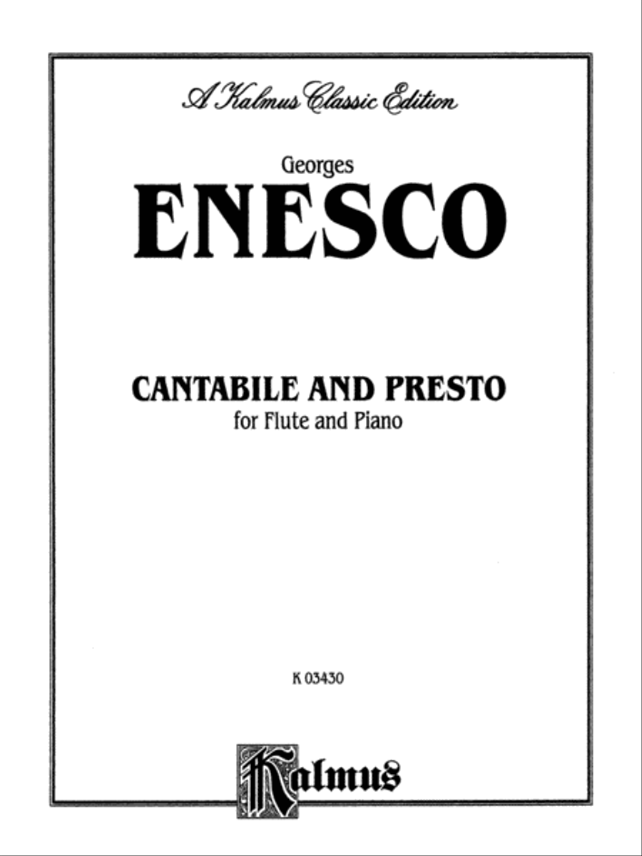 Enesco: Cantabile and Presto Part scores gallery preview page 1