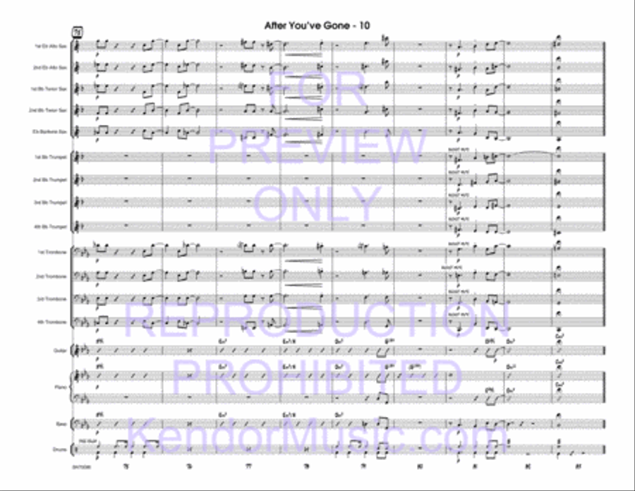 After You've Gone Jazz Ensemble scores gallery preview page 11