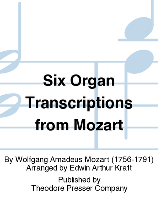 Book cover for Six Organ Transcriptions From Mozart
