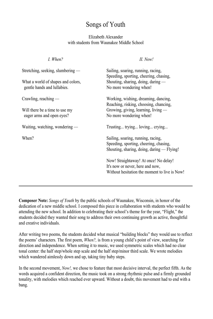 Songs of Youth 3-Part scores gallery preview page 3
