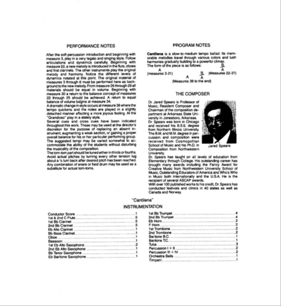 Cantilena Concert Band scores gallery preview page 3